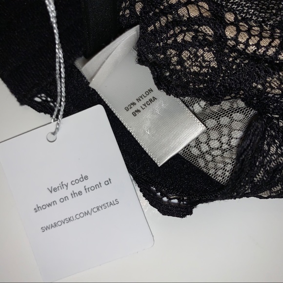 Avery Rose KYM Black Swarovski Crystal Strap Bra - Picture 7 of 8